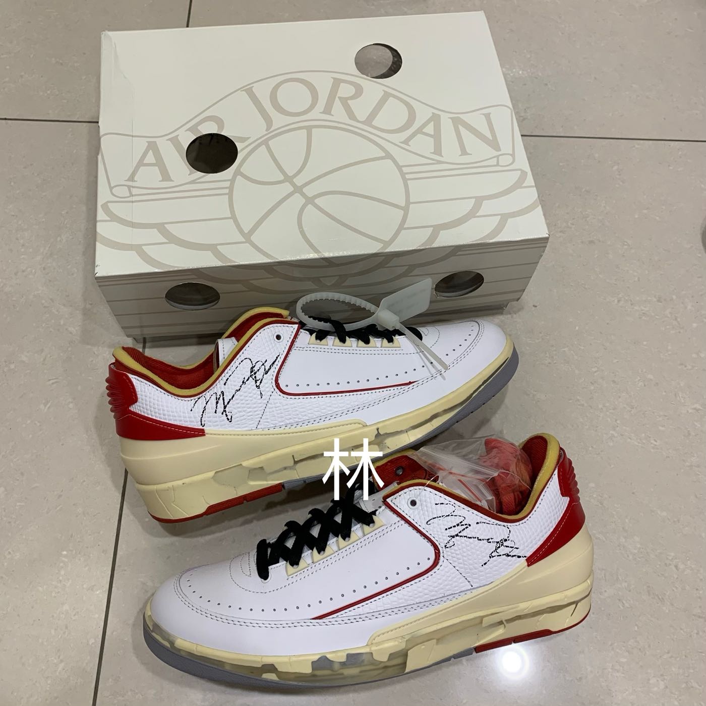 全新OFFWHITE x Air Jordan 2 Retro Low SP 白紅OW AJ2 解構DJ4375-106