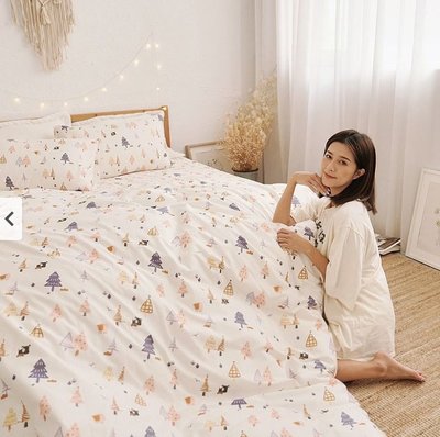 超柔軟細纖維床罩組 雙人舖棉兩用被 床罩 枕套 《北歐趣遊》4件組 台灣製 已清洗
