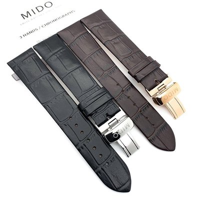 【熱賣精選】mido美度M027原裝皮帶貝倫賽麗原廠M027407A原廠真皮M007表帶男女錶帶表鏈