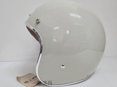 【新鴻昌】GP5 335A 精裝版 復古帽 電鍍束圈 安全帽 半罩式 淺灰 3/4安全帽