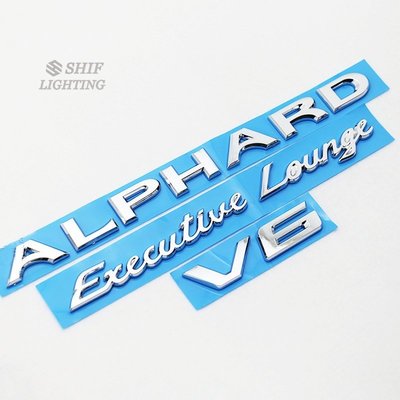 1 x 豐田埃爾法ALPHARD Executive Lounge V6汽車改裝車標車尾車身車貼車標尾標豐田TOYOTA