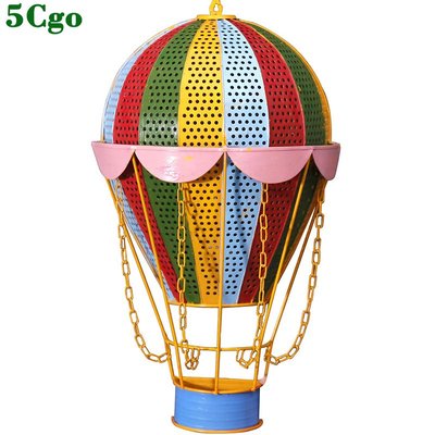 5Cgo【燈藝師】複古鐵藝熱氣球模型造型燈裝飾壁燈做舊工業風攝影道兒童房金屬牆飾走廊燈583194521657