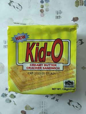 Kid-O日清 三明治餅乾-奶油口味136g(效期:2024/10/02)市價45元特價40元