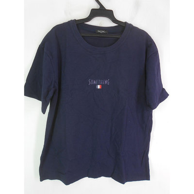 男 ~【EDWIN SOMETHING】海軍藍休閒T恤 M號(3D139)~99元起標~