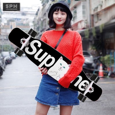 supreme長板滑板男女生成人刷街韓國公路抖音滑板成人女開心購 促銷 新品