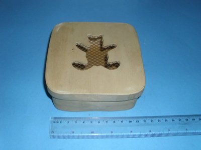 軟陶.黏土材料~小熊木片盒