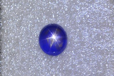 寶石殿超級霹靂星光藍寶石12.85克拉藍中帶紫(矢車菊藍)