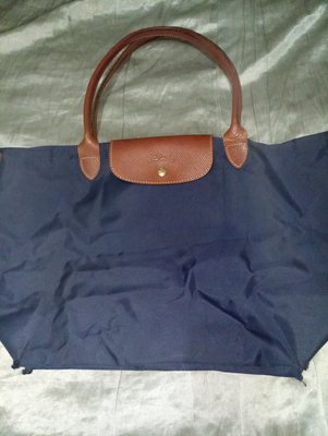 Longchamp藍色大手提包
