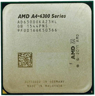 售 FM2 AMD A4-6300 (AD6300OKA23HL) 不含風扇