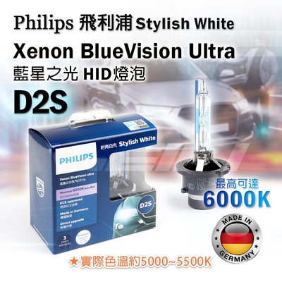 飛利浦Philips 德國原裝 Xenon BlueVision Ultra D2S 藍星之光 HID燈泡