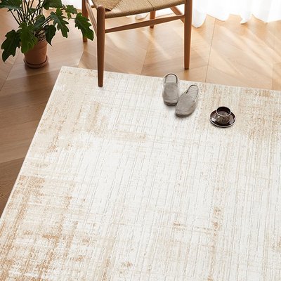 特賣-懶貓意式極簡地毯駝色輕奢高級客廳茶幾臥室床邊毯抽象耐臟易打理