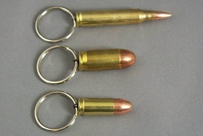 ( 昇巨模型 ) LUGER 9x19 Parabellum - 裝飾彈 / 子彈鑰匙圈 / 子彈吊飾 / 子彈項鍊 !