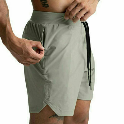 男士速干短褲跑步運動健身游泳有手機袋新款超輕薄