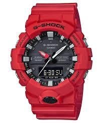 【金台鐘錶】CASIO 卡西歐 G-SHOCK 防水200米、倒數計時器、5組鬧鈴 (紅) GA-800-4A