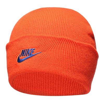 【AYW】NIKE SPORTSWEAR UTILITY CUFFED LOGO BEANIE 橘色 經典復古 刺繡毛帽