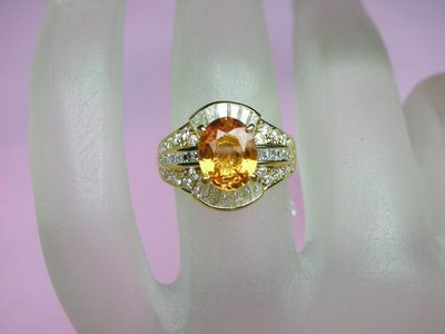 (雲凱珠寶部落格)1.88克拉天然黃寶石戒指，錫蘭黃寶石