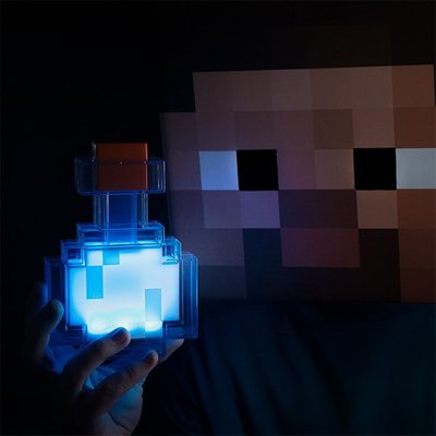 MineCraft我的世界周邊礦燈變色瓶火炬玩具模型禮物夜燈