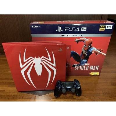 PS4 PRO主機 蜘蛛機 特仕機 1T盒裝【9成新】～已換成500Milliom 絕版手把~限台中面交 蜘蛛人主機