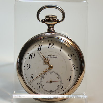 百年 1915年 / 瑞士 🇨🇭 ALPINA 800 純銀古董機械懷錶