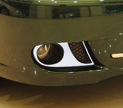 ~圓夢工廠~ Jaguar X-Type 2008~on 超質感改裝前保桿 鍍鉻銀霧燈框飾貼
