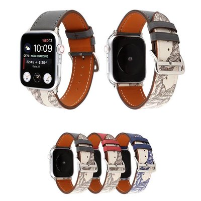 森尼3C-蘋果手錶真皮錶帶 apple watch 6手錶錶帶 蘋果SE手錶1/2/3/4/5運動時尚商務錶帶40mm 44mm-品質保證