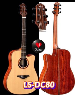 麗星（Le Chant）LS-DC80 Sitka面板/墨西哥可可菠蘿面單民謠吉他iGuitar強力推薦