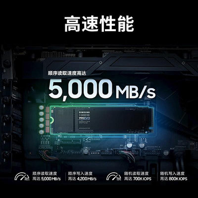 三星990EVO 1T/2T M2 SSD固態硬碟PCIe4.0華碩筆電桌機電腦PS5