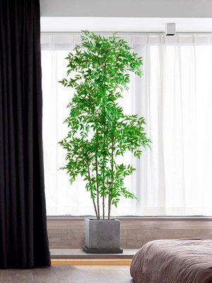 【熱賣精選】仿生綠植仿真植物南天竹室內盆栽客廳沙發旁假樹落地家居裝飾擺件