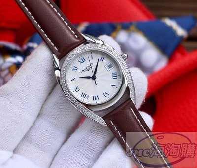 {JMC海淘購商城}浪琴手錶LONGINES 馬術系列女士腕錶 石英女表鑲鑽錶盤 直徑30mm