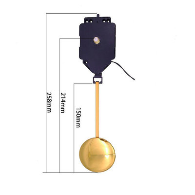 現貨石英掛鐘配件擺砣高光金色尺寸可以做搖擺機芯金屬擺錘鐘擺