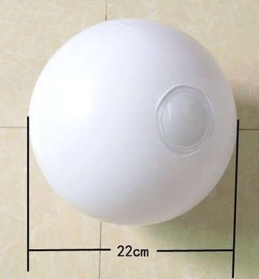 [休閒時尚] 小白沙灘球 海灘球 (充氣後直徑23-24cm)