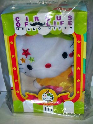 aaL皮.(企業寶寶玩偶娃娃)全新未拆封2013年麥當勞發行Hello Kitty凱蒂貓馬戲團小丑Hello Kitty