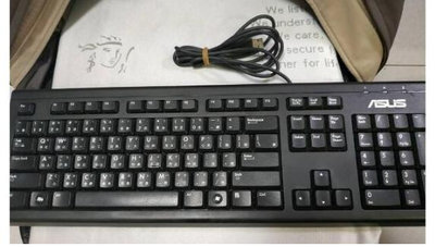 經典 USB有線鍵盤 華碩ASUS PK1100U 湛黑款 陽台
