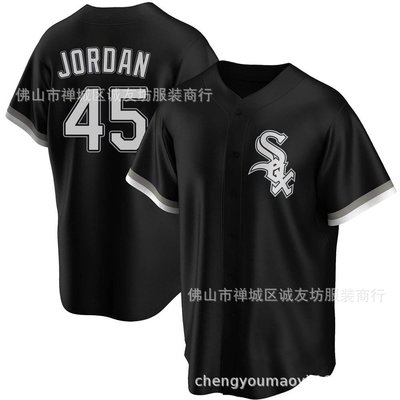現貨球衣運動背心白襪 45 黑色球迷 棒球服球衣 MLB White Sox Jersey
