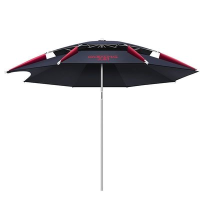 現貨-名牌2.6米釣魚傘大釣傘萬向防暴雨加厚防曬遮陽傘雨傘魚傘垂釣傘-簡約