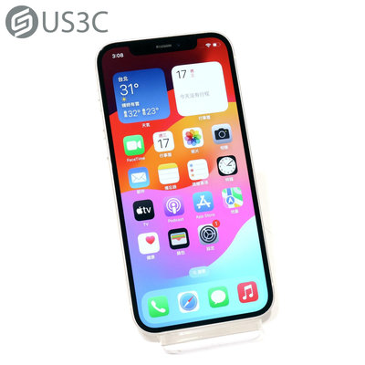 【US3C-青海店】【一元起標】台灣公司貨 Apple iPhone 12 64G 白色 6.1吋 全螢幕OLED Face ID 超廣角雙相機 二手5G手機