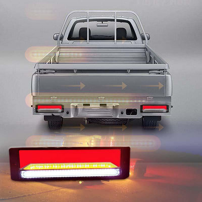1 對重型卡車拖車 RV 改裝導光板 147LED 轉向信號剎車燈尾燈頻閃燈高品質