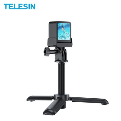 現貨相機配件單眼配件TELESIN適配dji action2/3桌面三腳架手機直播支架gopro相機配件