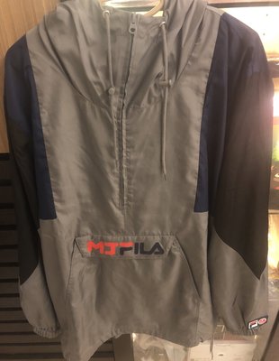 全新 MJFRESH X FILA Tech Pullover 藍灰 / 衝鋒衣 MJF 頑童台灣公司貨