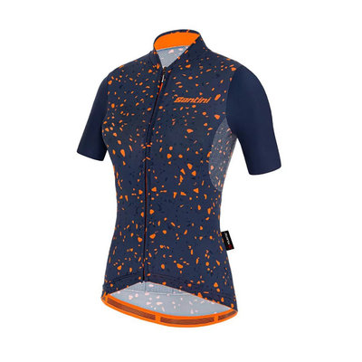 【SANTINI】(女)「Delta晶岩」夏季短袖車衣－海軍藍