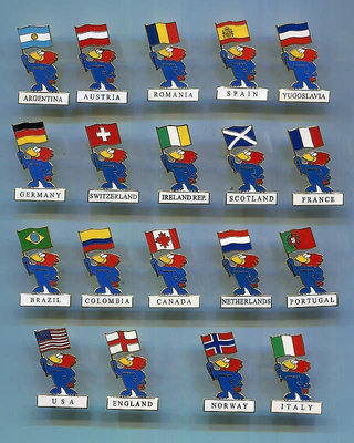 1998 年 法國 FIFA 世界杯足球紀念章 徽章 - 入圍國家 每個45