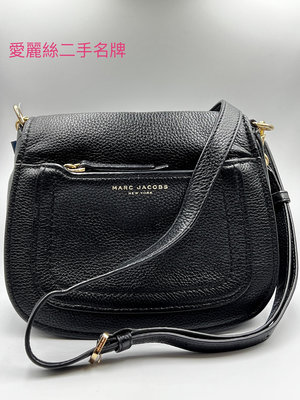 Marc Jacobs 黑色皮革 荔枝紋 斜背包