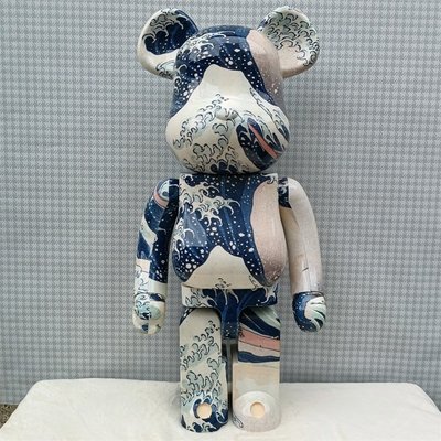 Bearbrick1000% 暴力熊 神奈川 沖浪里 積木熊手辦模型擺件潮玩正品促銷