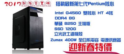 小薇電腦☆淡水◎第七代 神U 超強文書機 G4560 / D4 8G / SSD 120G 虛擬4核心 win10正版