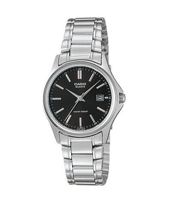 CASIO WATCH 卡西歐簡約俐落經典銀黑面女腕錶 型號：LTP-1183A-1A【神梭鐘錶】