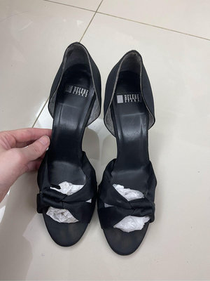 百貨專櫃HELENE SPARK高跟鞋 質感好黑色蝴蝶結魚口鞋 22.5 35 高跟涼鞋