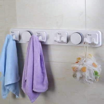 現貨熱銷-嘉寶吸盤掛鉤壁掛式強力真空毛巾架衛生間吸壁式免打孔浴室置物架