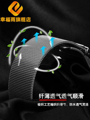 男女不銹鋼米蘭編織網帶 適配CK阿瑪尼天梭DW手表金屬通用手表帶