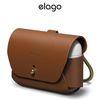 天極TJ百貨[elago] 皮革 Leather case Airpods Pro &amp; Pro 2 保護殼