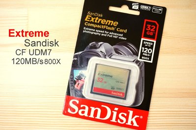 【中壢NOVA-水世界】SanDisk Extreme CF 32G【120MB/s 800X】超高速記憶卡 公司貨